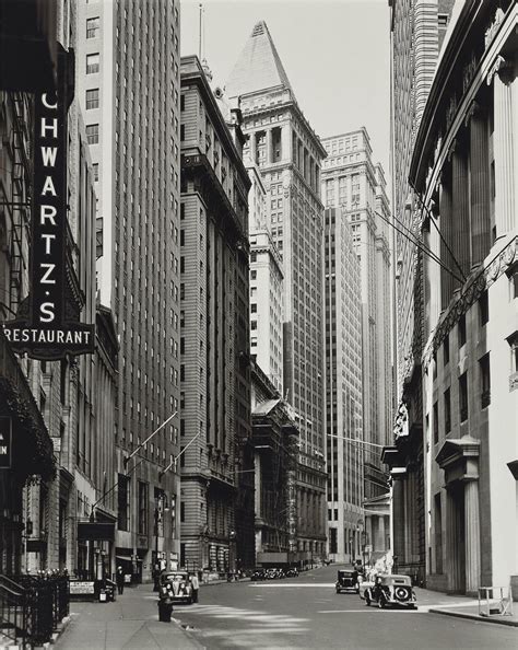 Berenice Abbott 1898 1991 Broad Street Looking Towards Wall Street