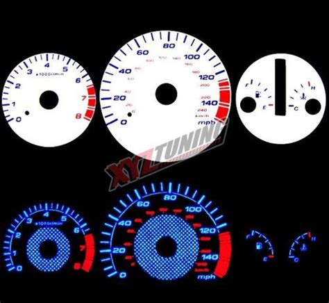 Sell Blue Reverse El Indiglo Glow White Gauge Dash Face For