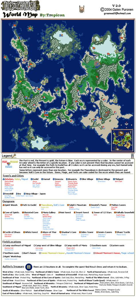 Tales Of Phantasia Maps