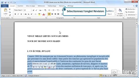 Comment Consulter Les Statistiques Dun Document Word 2010 Youtube