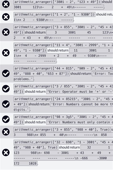 Build An Arithmetic Formatter Project Build An Arithmetic Formatter