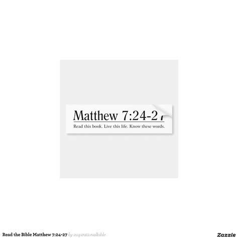 Read The Bible Matthew 724 27 Bumper Sticker Zazzle