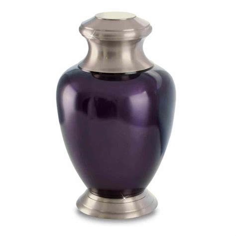 Metal Cremation Urns Modern Purple Cremation Urn