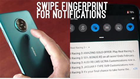 Nokia 72 Swipe Fingerprint For Notifications Demo Youtube