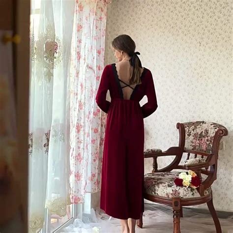 HOT ชดนอนกำมะหยสทองผหญง 2022 ชดนอนแขนยาวฤดใบไมรวงและฤดหนาวสไตลใหมบรสทธเซก