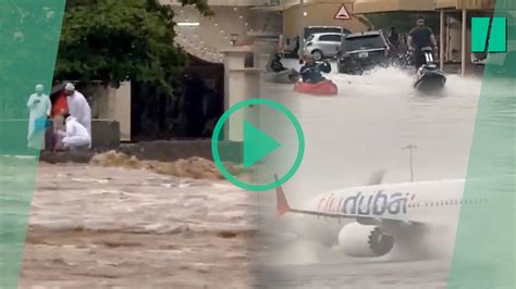 Duba Des Inondations Impressionnantes La Roport Et Dans La Ville