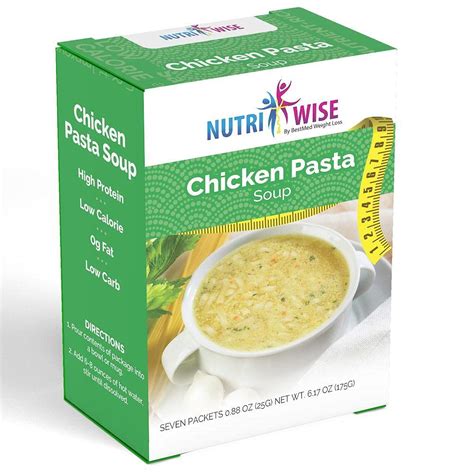 Nutriwise Chicken Pasta High Protein Diet Soup 7 Box