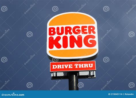 Burger King Drive Thru Sign Editorial Stock Image Image Of Background