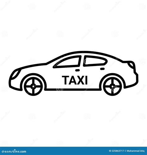 Taxi Outline Drawing Stock Illustration Cartoondealer