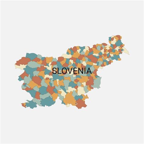 Mapa Vetorial Da Eslov Nia Divis Es Administrativas Vetor Premium