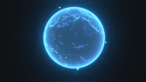 ArtStation - Animated Hologram Planet Earth Sci-Fi 3D Model 4k Textures ...