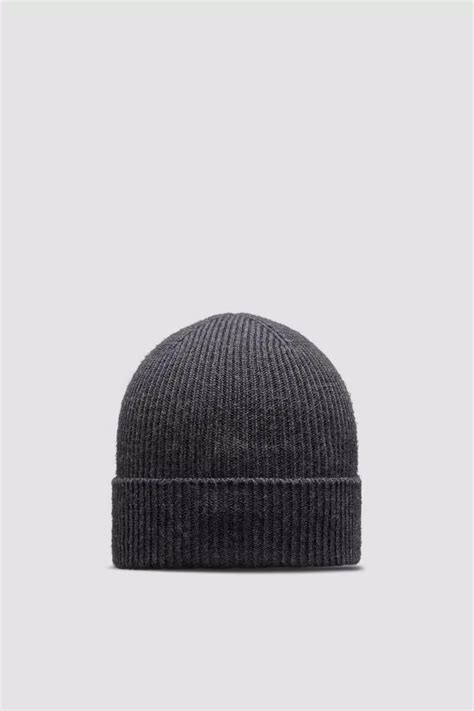 Dark Gray Wool Beanie - Hats & Beanies for Men | Moncler HR