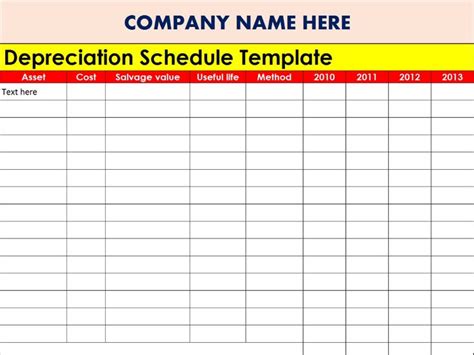 Depreciation Schedule Excel TerenceMasie