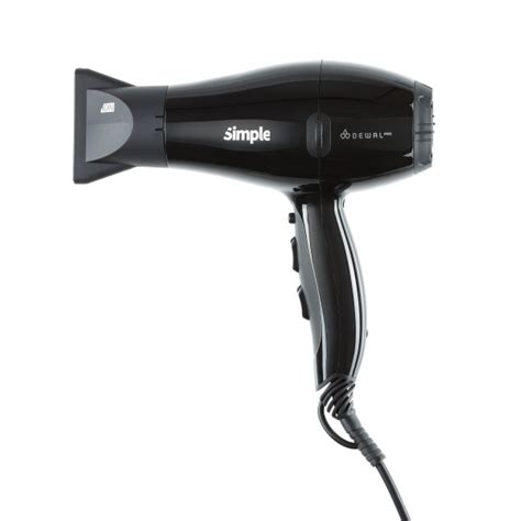Фен для волос Dewal Pro Компактный фен Simple Black с ионизацией, 2 ...