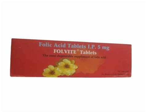 Folvite Mg Tablets Ip At Rs Stripe Folic Acid Capsule In Vadodara