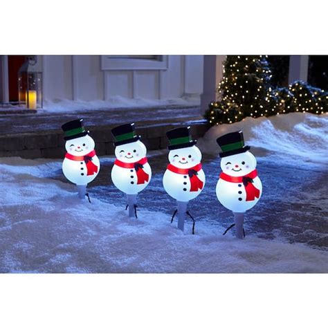 Outdoor Snowman Pathway Lights - Outdoor Lighting Ideas