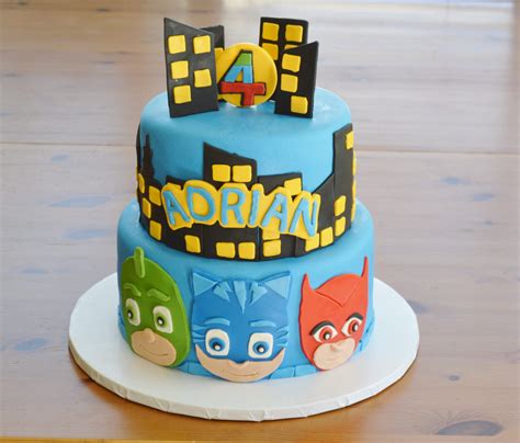 Pj Mask Cake Torta Heroes En Pijamas Pasteles Para Ni Os De