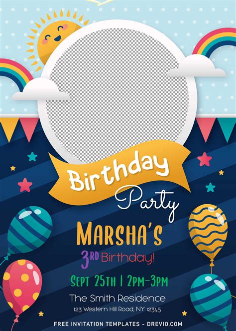 8+ Cheerful Birthday Invitation Templates | Download Hundreds FREE ...