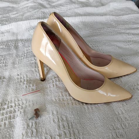 TED BAKER Beige Nude Neutral Melnil Patent Depop