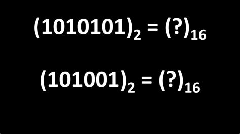 Binary To Hexadecimal Conversion Youtube