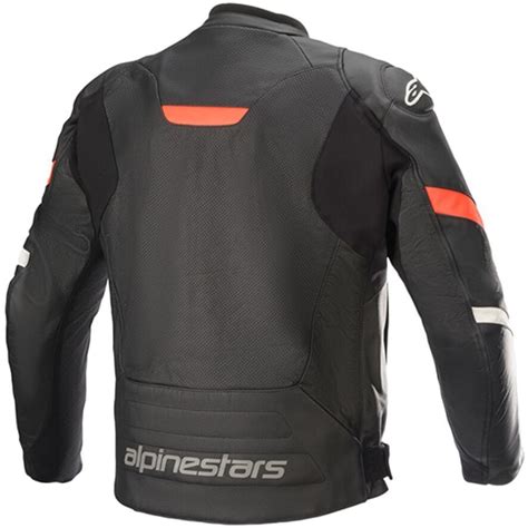 Alpinestars Faster V Airflow Leather Jacket Black White Red Fluo