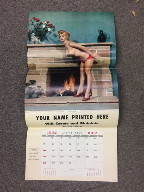 Vintage Risque Nude Pin Up Girl Poster Salesman Sample Calendar