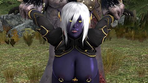 SFM Ebony ELF SITTING ON THE WRONG MUSHROOM Monster FUCK D Hentai Cartoon