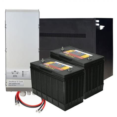 Omnipower Long Backup Power System 2kw Inverter And 8 Batteries