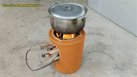Как из глины и цемента сделать компактную печку для готовки