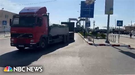 Video Shows Trucks Carrying Aid Cross Into Gaza At Rafah The Global