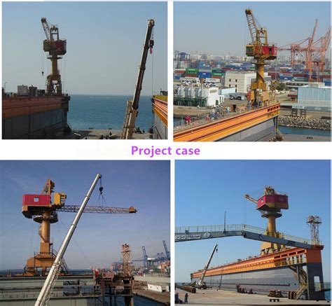 Single Luffing Crane Portal Slewing Crane ประเทศจน Dry Dock Portal Cranes