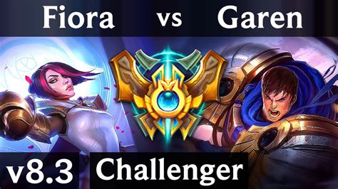 Fiora Vs Garen Top Korea Challenger Patch Youtube