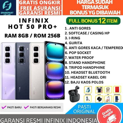 Jual Infinix Hot 50 Pro 8 256GB Up To 16GB Extended RAM Helio G100 6 78 Inch 3D Curved