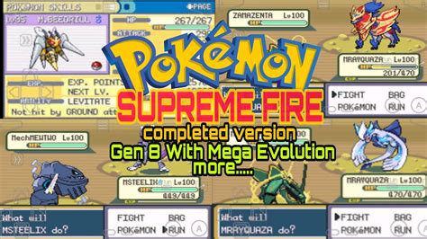 Pokemon Supreme Fire Red In This Version You Can Modify Your Game