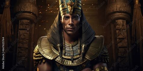 King Menes The First Pharaoh Of Unified Egypt Captured In A Solemn