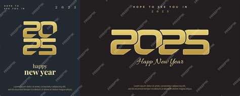 2025 новогодний премиум-дизайн с минималистичными золотыми цифрами ...