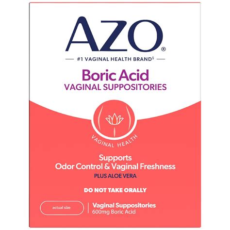 AZO Boric Acid Vaginal Suppositories | Walgreens