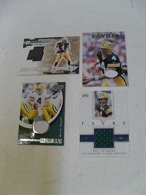 Brett Favre Green Bay Packers Game Worn Jerseys Lot Of Football Cards