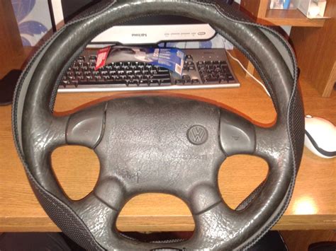 Оплетка руля со шнуровкой. — Volkswagen Golf Mk3, 1,6 л, 1996 года ...