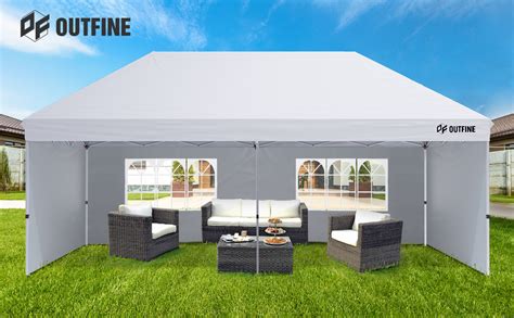 Outfine Toldo Desplegable De 10 X 20 Pies Carpa Comercial