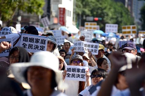 Thousands Protest As Taiwan Inches Closer To Legalising Same Sex Marriage Hong Kong Free Press