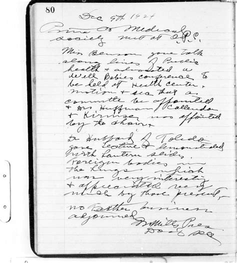 Pima County Medical Society Minutes, 1924-12-09 | Arizona Memory Project