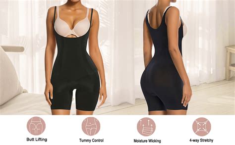 Shaperx Tummy Control Shapewear For Women Seamless Bodysuit Open Bust