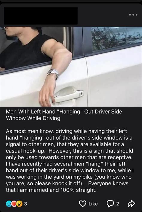 Fellas Is It Gay To Have Your Arm Outside The Vehicle R AreTheStraightsOK