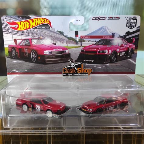 Jual Hot Wheels Car Culture 2 Pack Premium HBL96 Nissan Skyline Silhouette LB ER34 Super