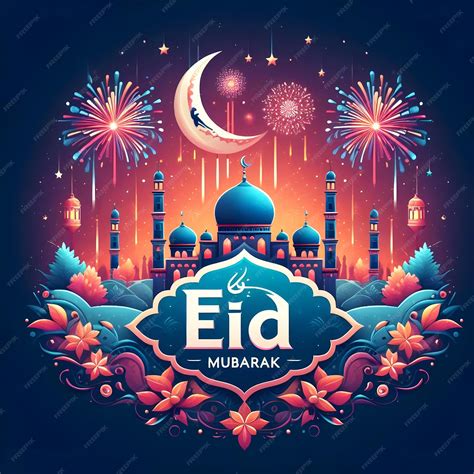 Premium Vector Vector Eid Mubarak Festival Islamic Greeting Background