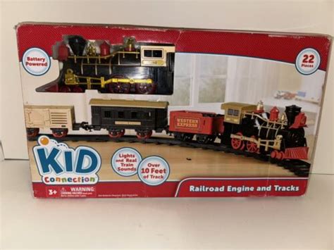 Kid Connection 22 Pieces Railroad Train Engine Tracks Battery Powered