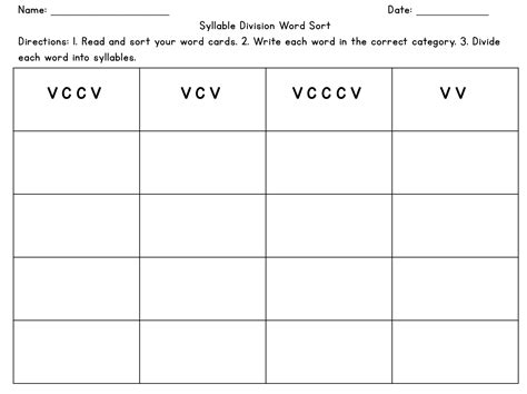 Syllable Patterns Vccv Worksheet Worksheets Library