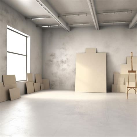 Premium AI Image A Room With A Large White Wall And A Large White