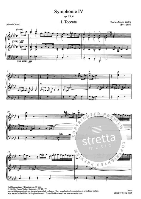 Symphonie Iv Op Von Charles Marie Widor Im Stretta Noten Shop